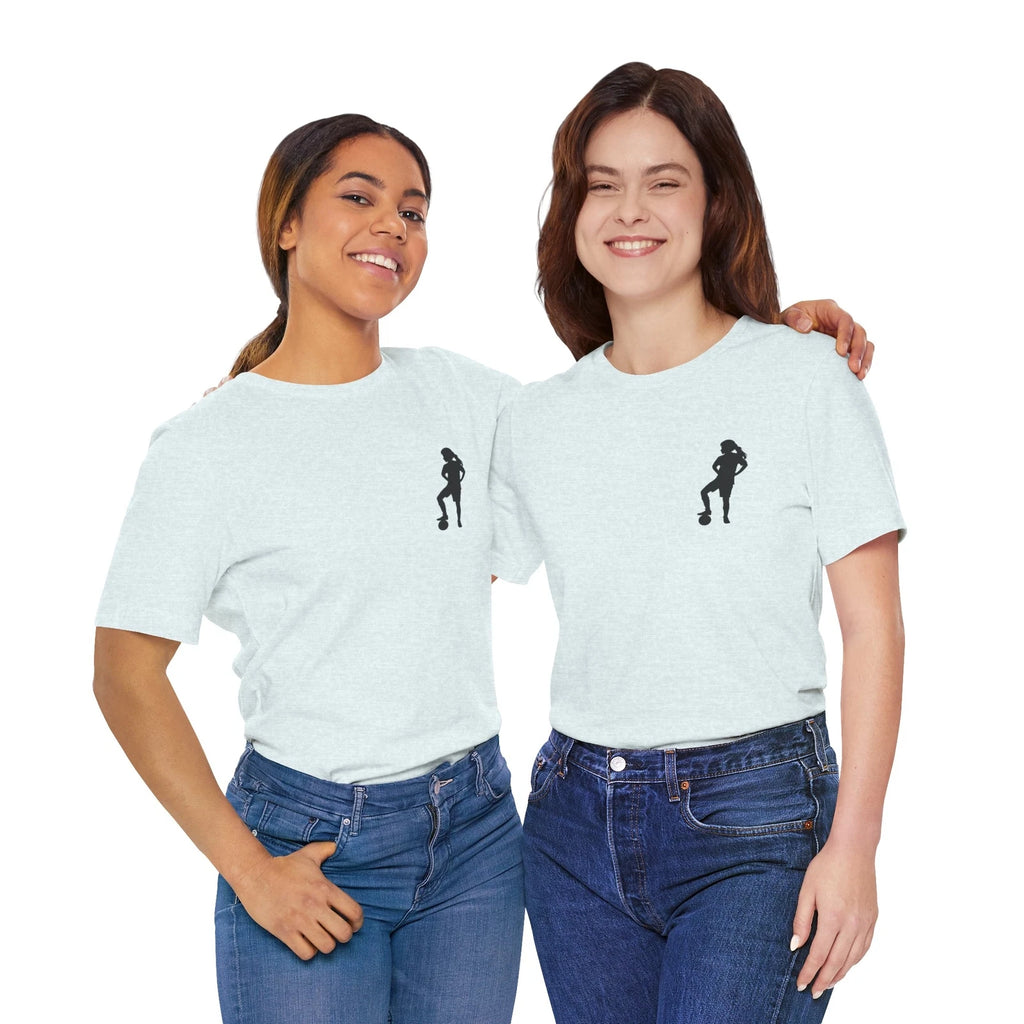 Soccer Girl Silhouette T-Shirt | Sports Tee for Female Athletes