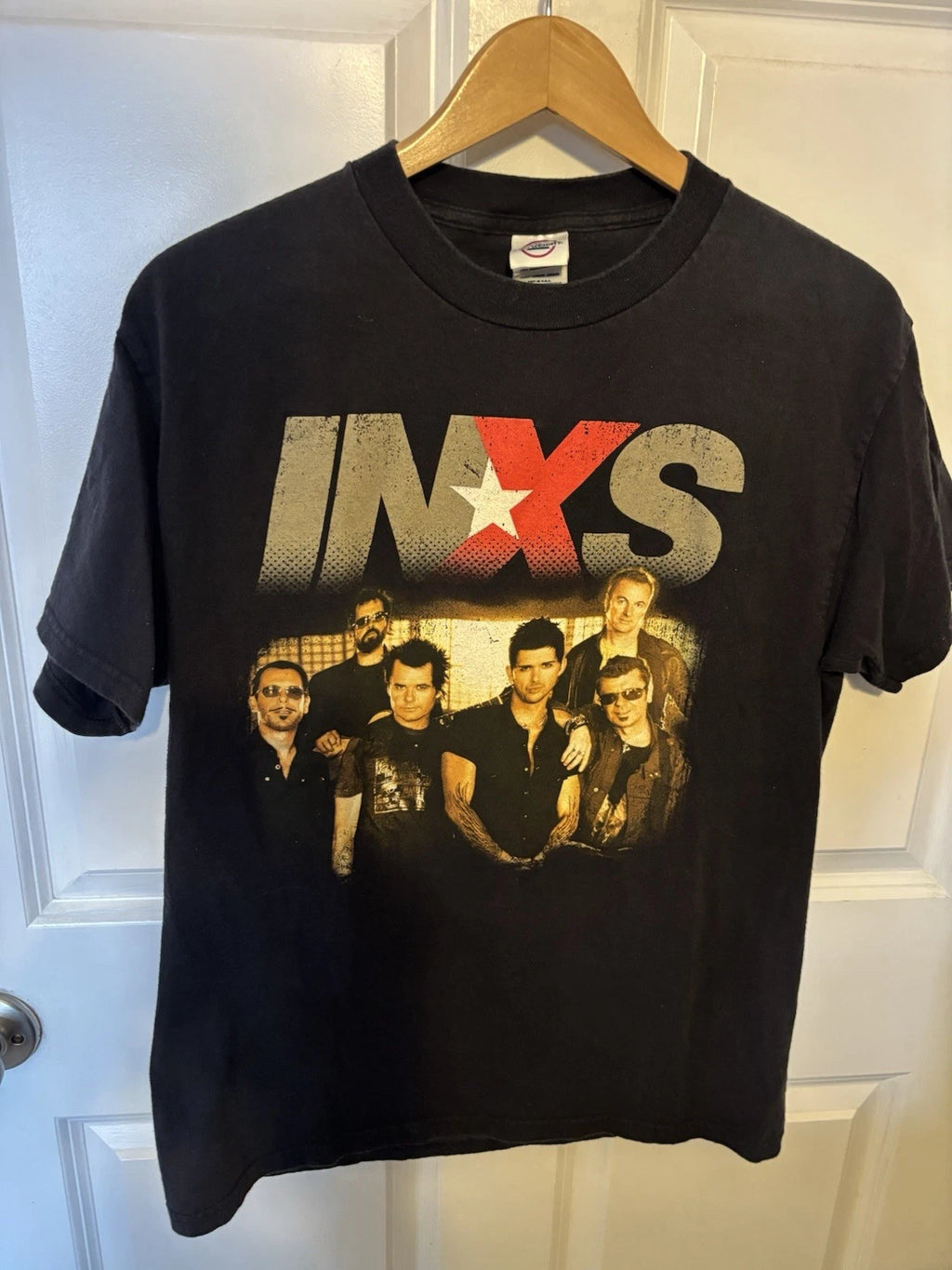 Vintage INXS Band T Shirt Y2K Rock Concert Tour Merch Black