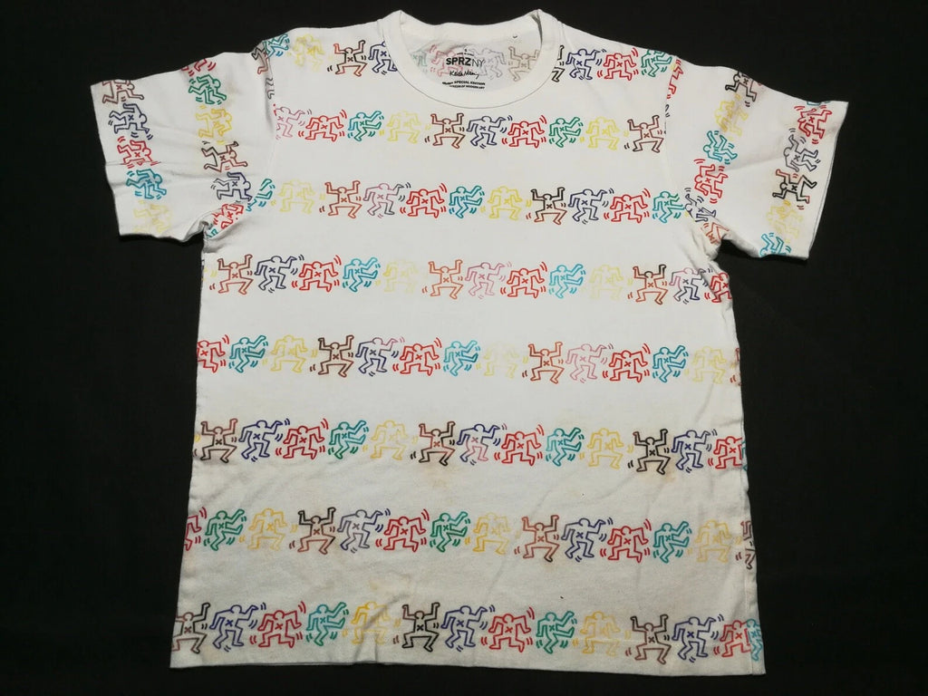 Keith Haring SPRZ NY T Shirt Dance Best Buddies Pop Art All Over Printed Tee
