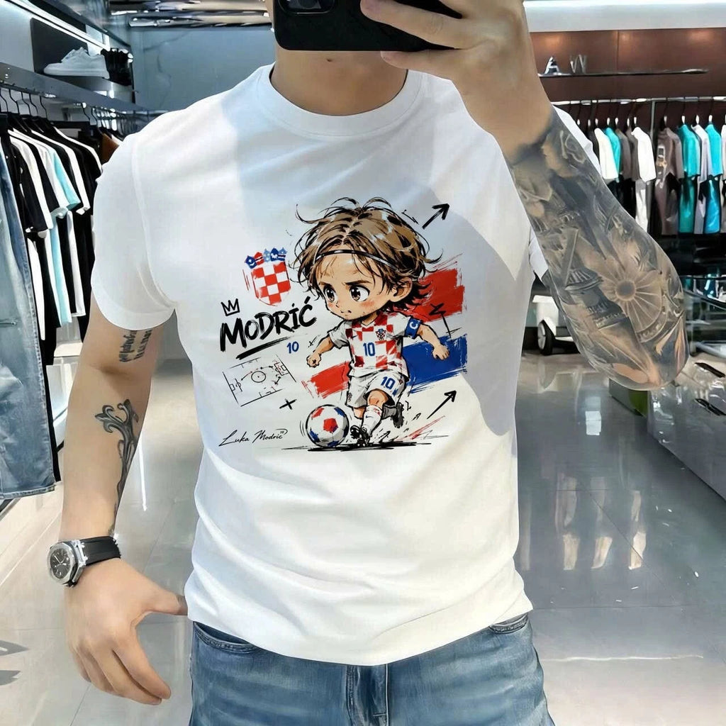 Luka Modric, T-Shirt, Croatia, Soccer/Football, Graphic Tee, Gift, Unisex.