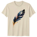 Elegant Bohemian Feather Art Design T-Shirt Boho Chic Nature Birthday Gift