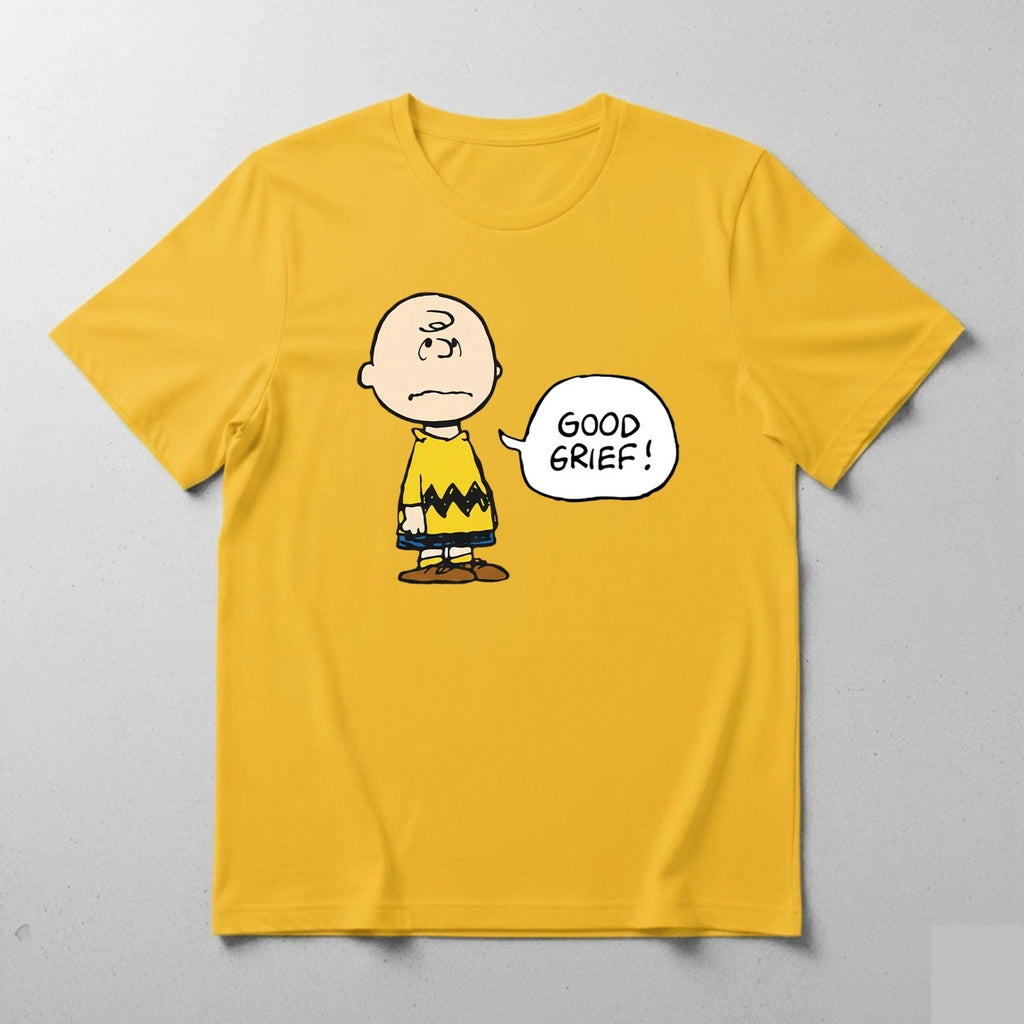 Funny Good Grief Cartoon Unisex Adult Kids T-Shirt Gift Tee Top Boys Girls