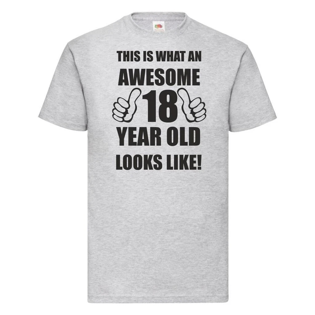 18th 18 Years Old Eighteenth Birthday Gift Presents Mens Funny Awesome T-Shirt
