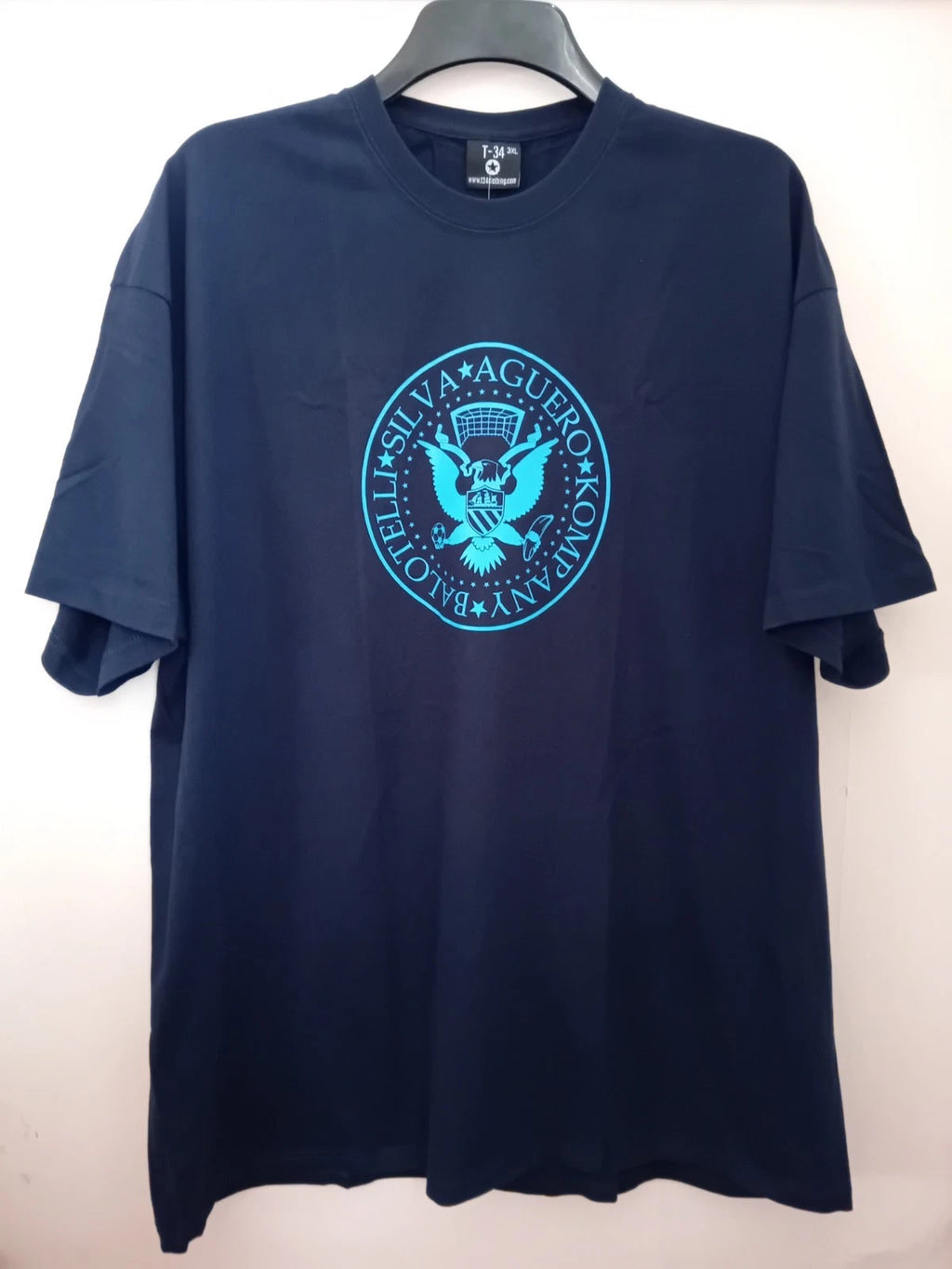 Mens T-shirt Uk Size 3XL  Football themed Navy Blue Short Sleeve Front Print