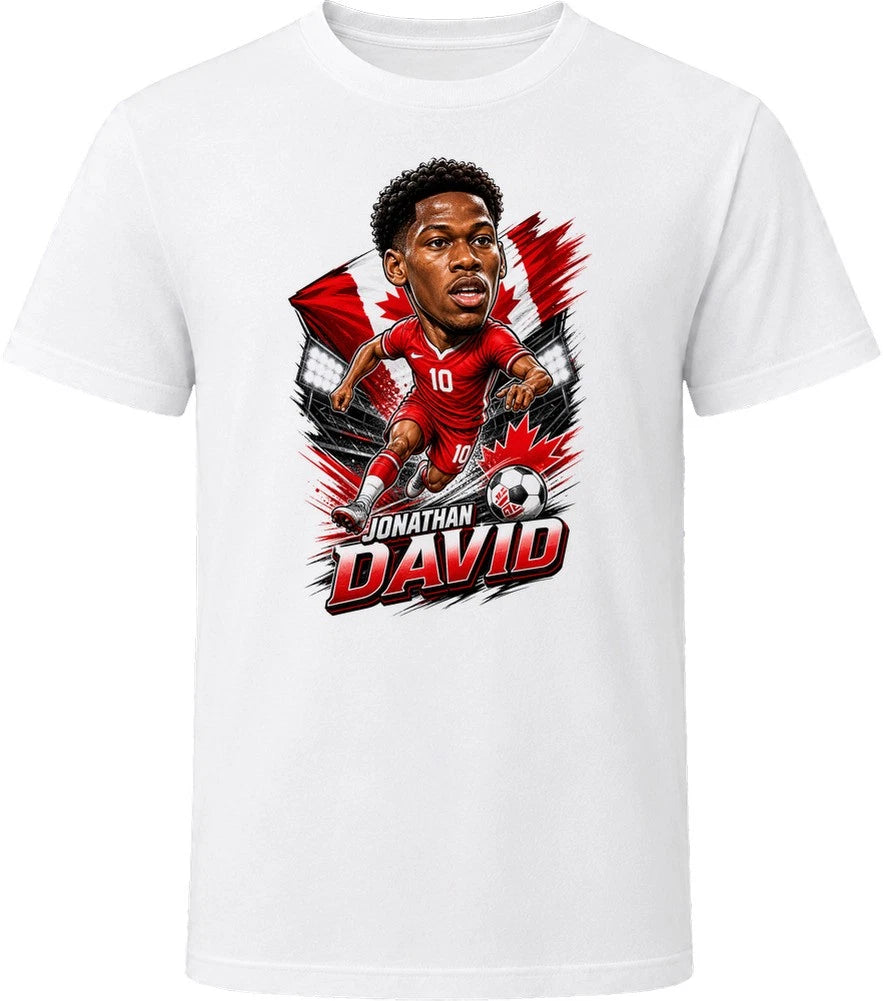 Jonathan David, Canada Caricature Soccer 2026 T Shirt