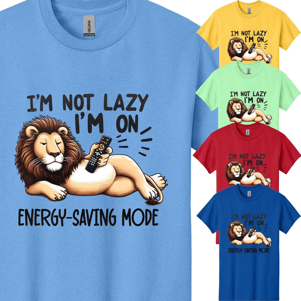 Im Not Lazy Funny Sarcastic Lion Energy Saving Men's T-Shirt USA New Gift Tee