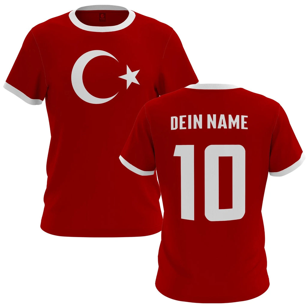 Türkiye T-Shirt Mens Womens Name & Number Turkish Flag World Cup 26 Fan Gift
