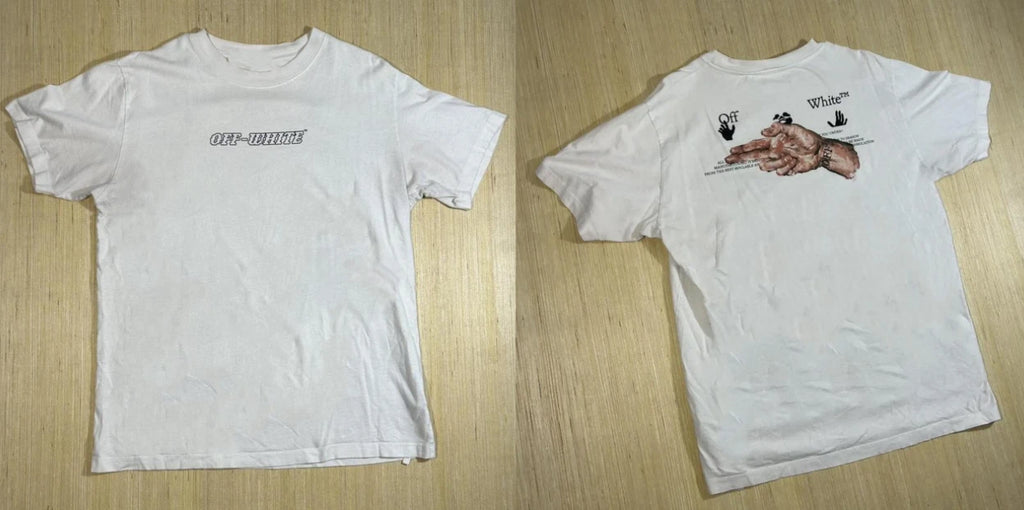 Off-White Pascal Hand Gun Tee Reprint White Graphic Streetwear T-Shirt S-5XL