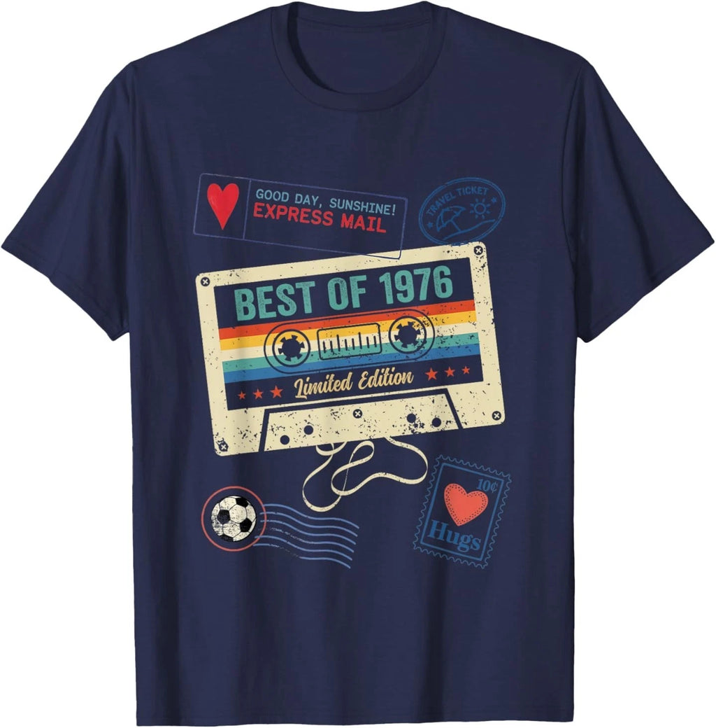 50th Birthday Celebration Vintage Soccer Fan Retro 80s T-Shirt