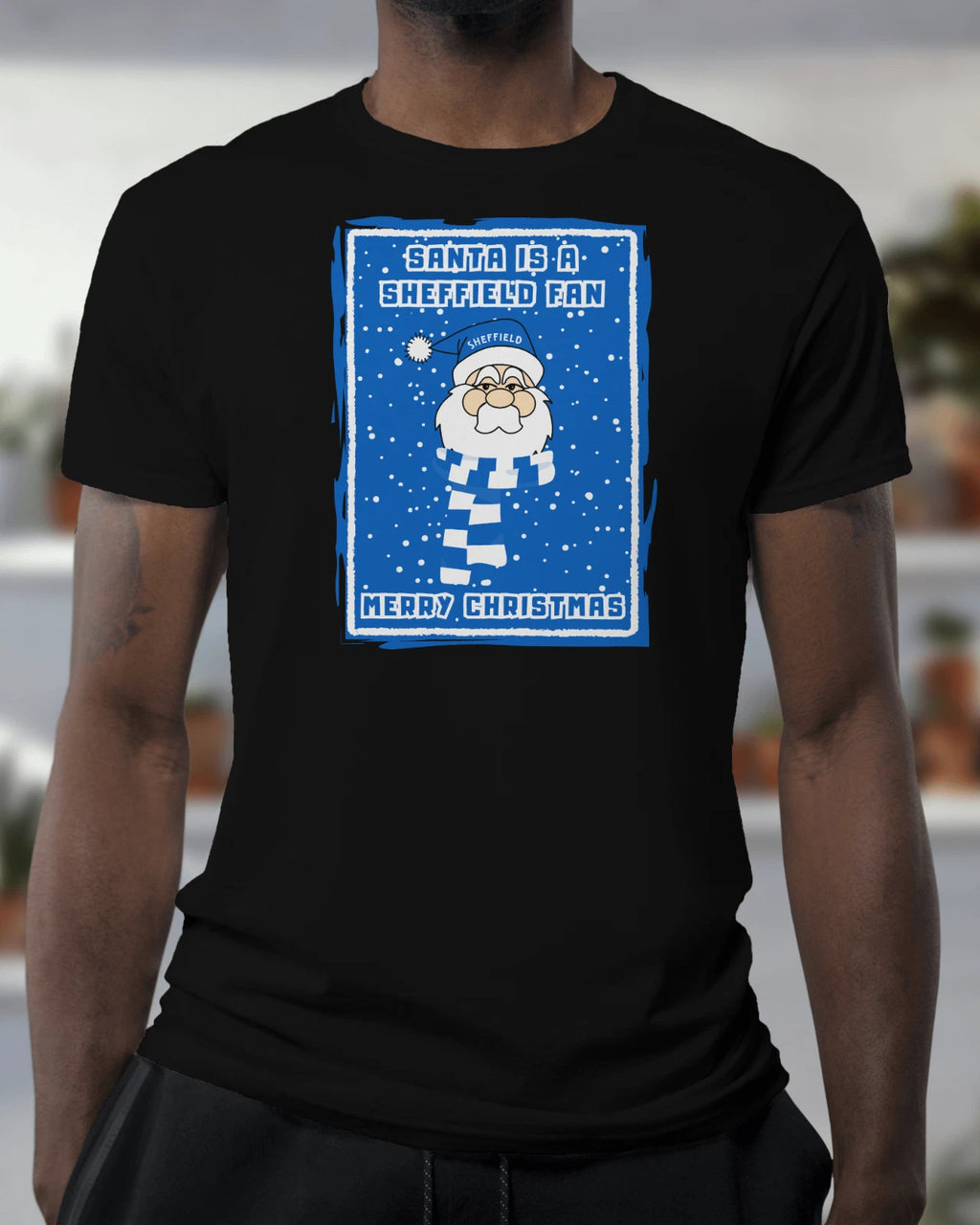Sheff Wed T Shirt - Santa is a Sheffield Fan - Christmas Xmas - Organic - Unisex