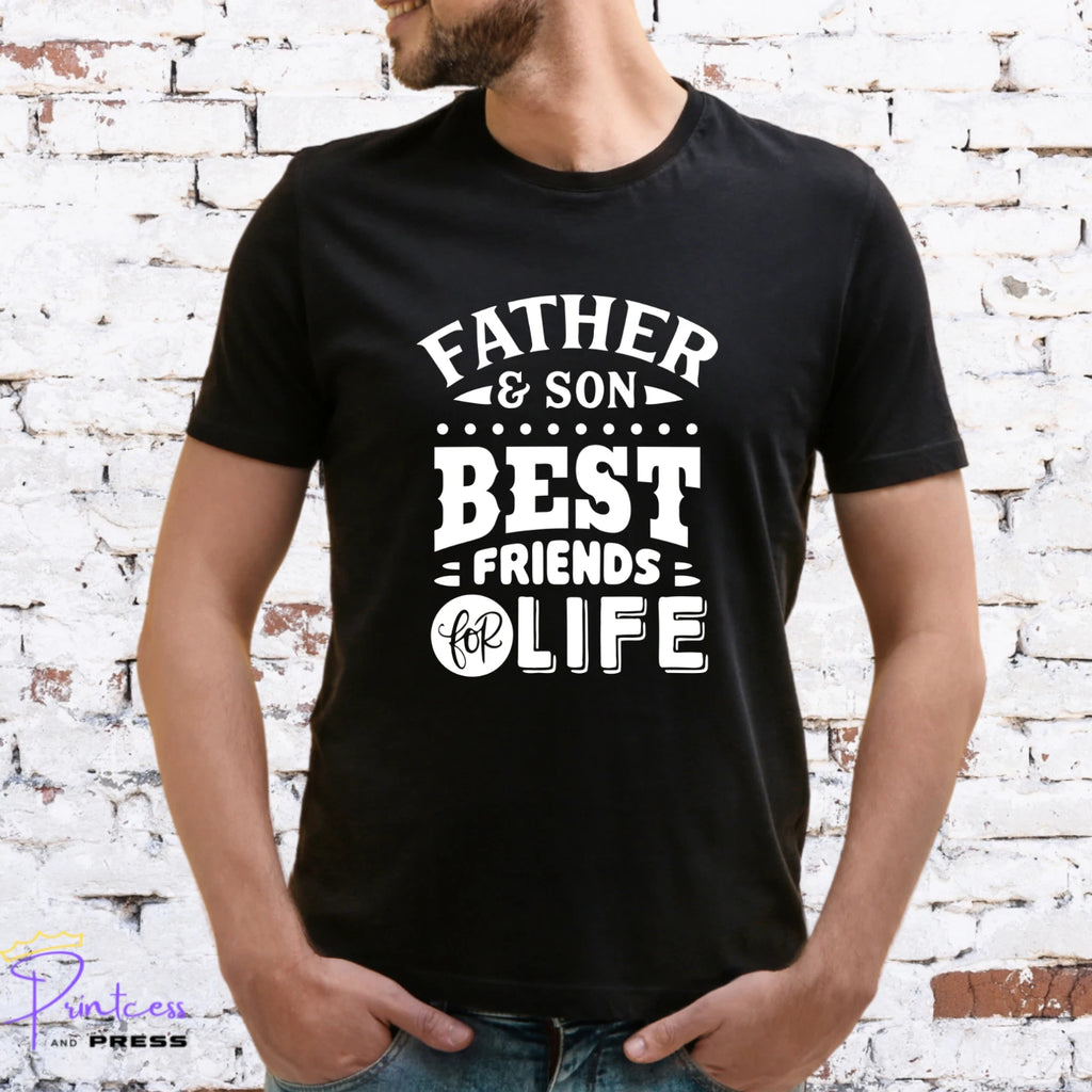 FATHER AND SON BEST FRIENDS T-SHIRT, Gift for him, XMAS, Various colour prints
