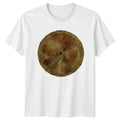 Brown Tan Watercolor Gold Glitter T-Shirt Boho Abstract Pattern