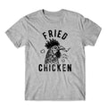 Fried Chicken Funny Mens T-shirt Adult Womens Graphic Novelty Tee Heather Grey