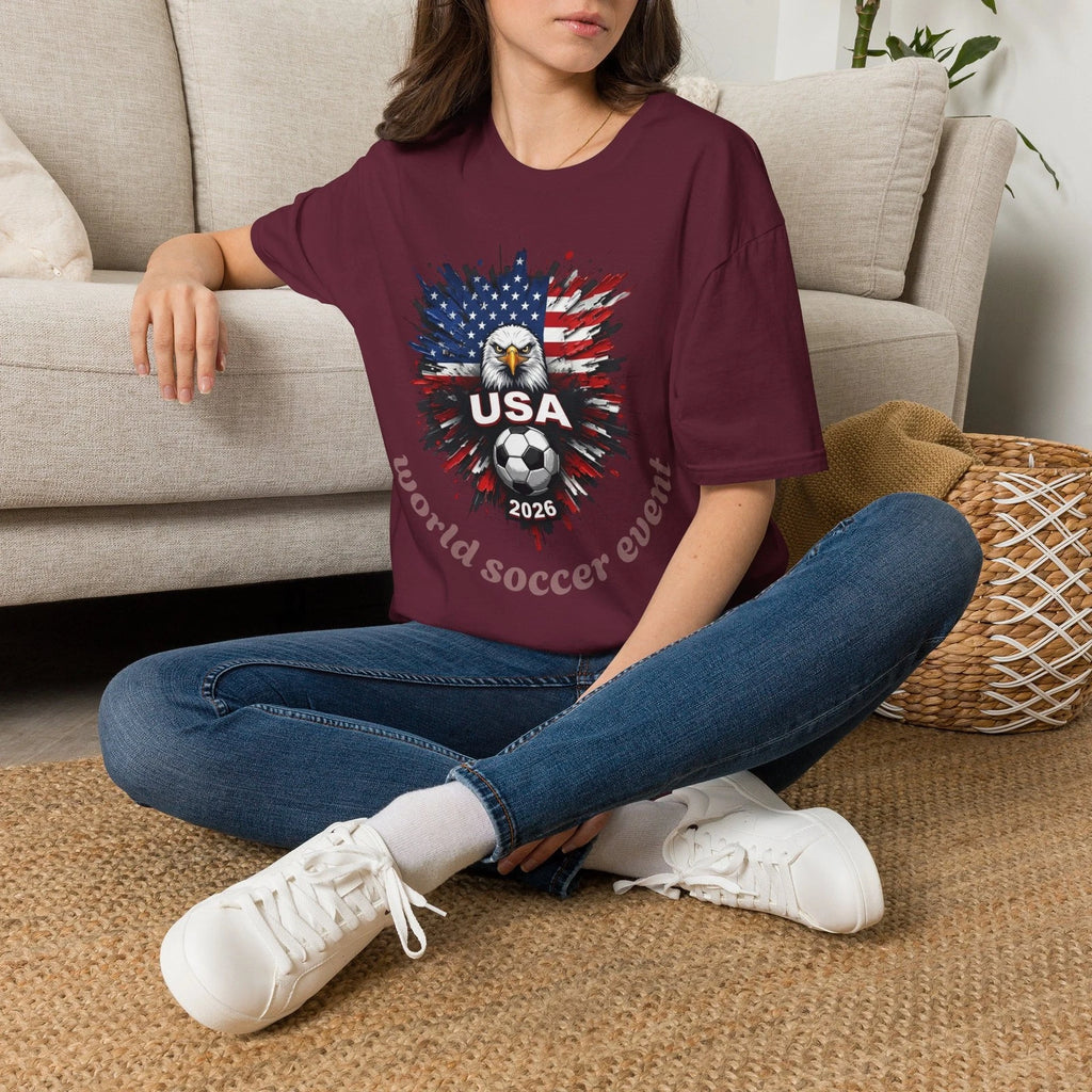 USA Eagle Flag Soccer T-Shirt | World Soccer 2026