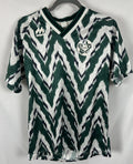VINTAGE V Neck Soccer Jersey MBF USA #5 Green White Medium SAY ~MUST SEE~