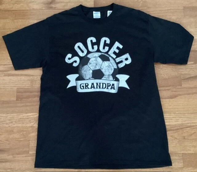 NWT Port & Company  Soccer Grandpa T-Shirt Graphic Print Distressed Size Large