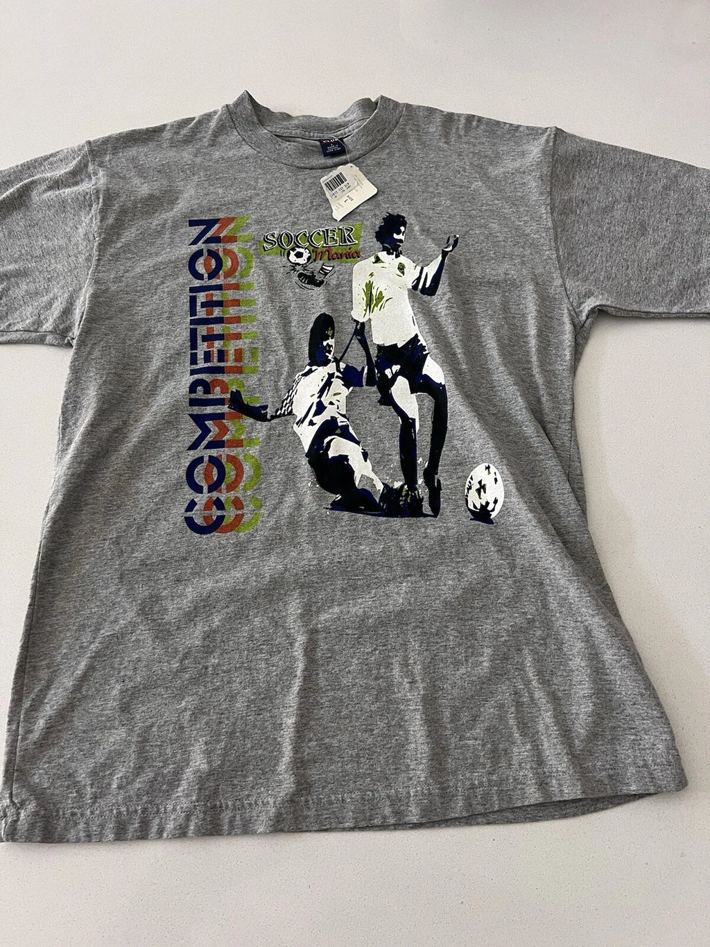 Class club soccer mania competition T-shirt Gray Mens large new tag