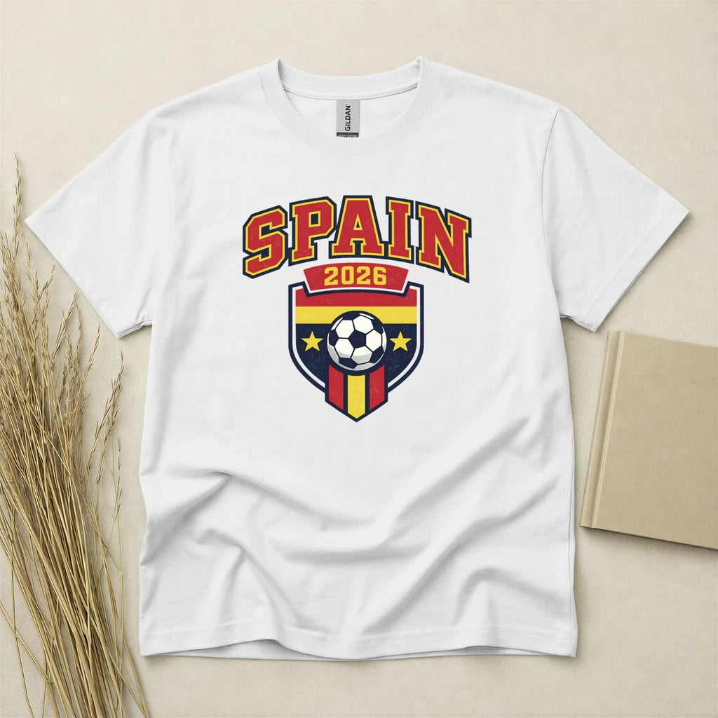 Spain 2026 Football Fan T Shirt Soccer Supporters Gildan Cotton Family Top