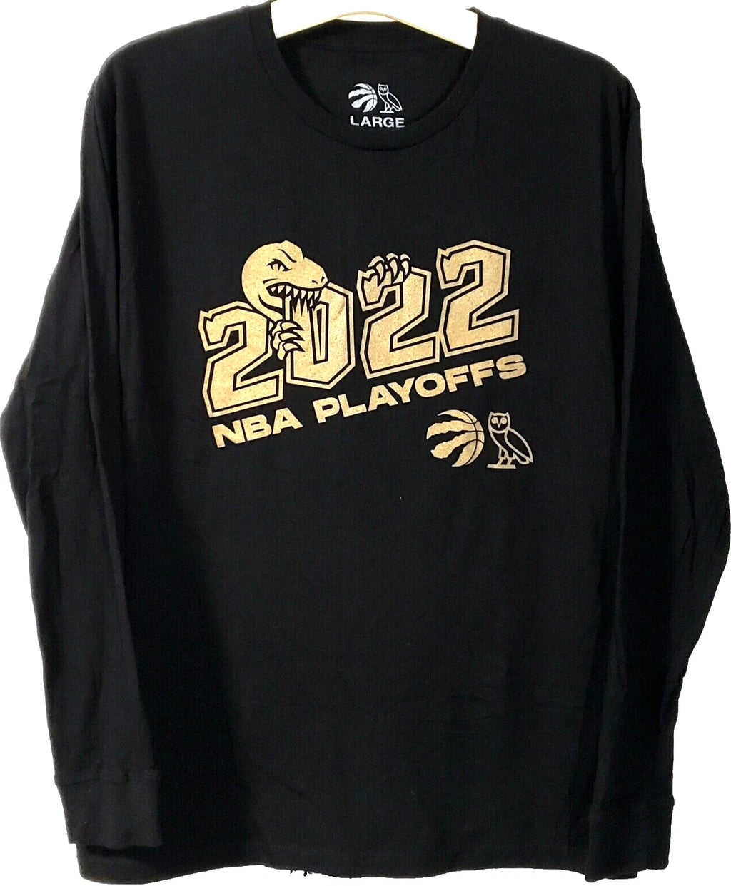 OVO x Toronto Raptors '22 NBA Playoffs Northern Uprising Gold Ink Long Sleeve LG