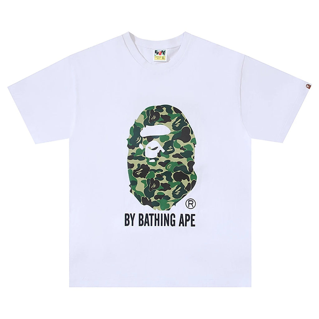 BAPE ABC Camo Ape Head T-Shirt White Green | A Bathing Ape