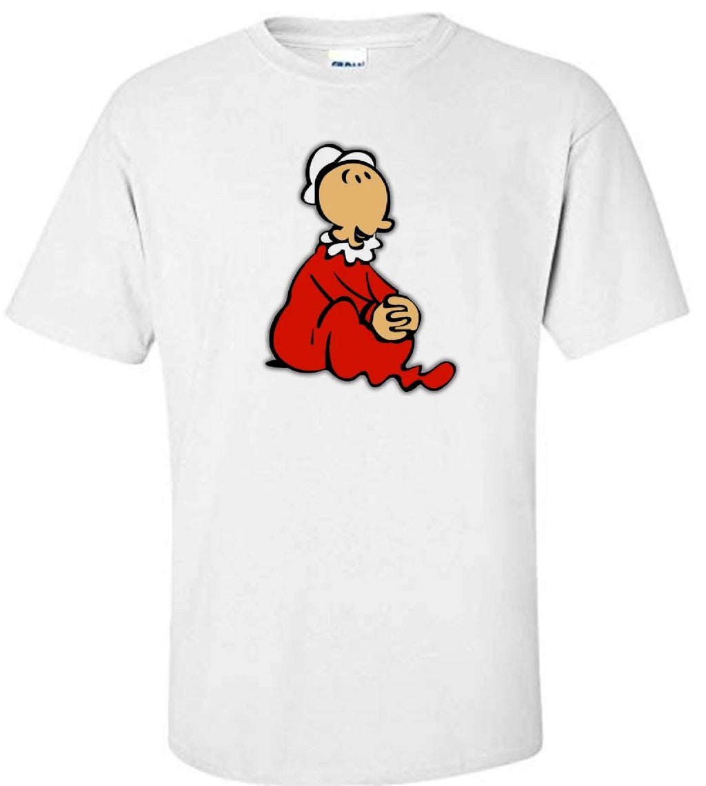"SWEET PEA" POPEYE RETRO TV CARTOON WHITE T-SHIRT