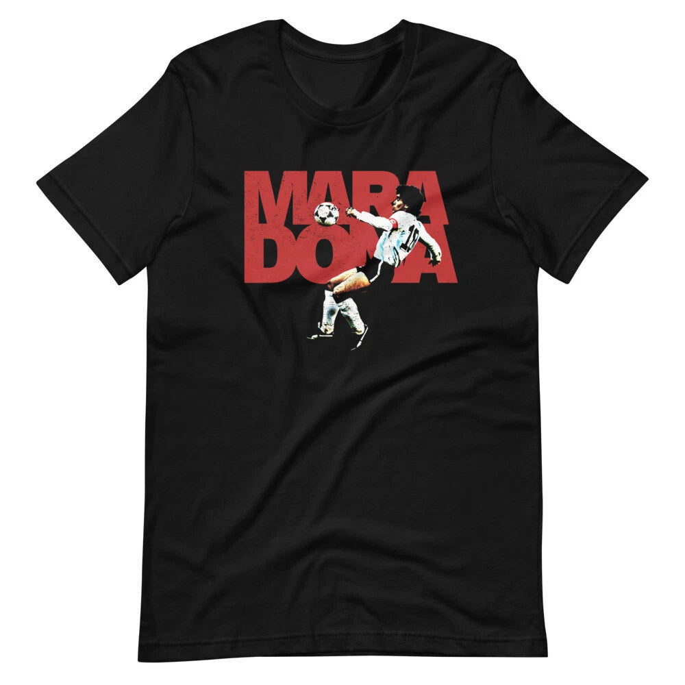 Diego Maradona Soccer Futbol Fan Art Graphic Tee Short-Sleeve Unisex T-Shirt