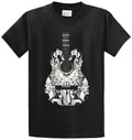 WHITE LEAF GUITAR Cotton Printed Tee Shirt Regular and Big and Tall Sizes