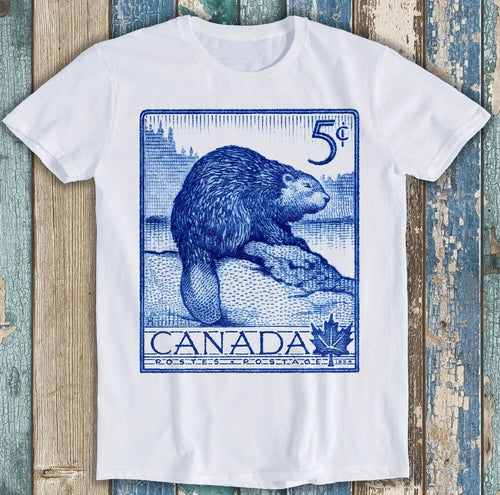 1954 Canada Beaver Postage Stamp Best Seller Funny Gift Tee T Shirt M1632