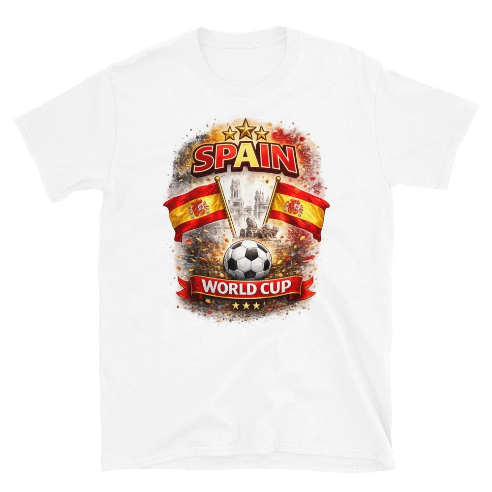 Spain World Cup Football Fan Shirt Soccer Supporter National Team Graphic Unisex