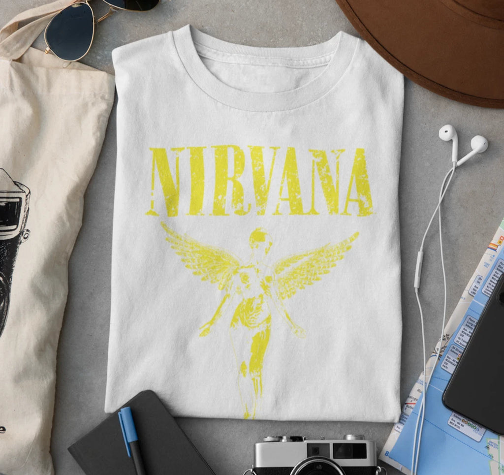 In Utero Black or White T-Shirt - cotton - Rock & Roll Grunge Alternative Rock
