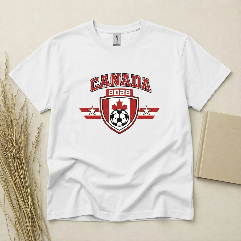 Canada 2026 Football Fan T Shirt Soccer Supporters Gildan Cotton Family Top