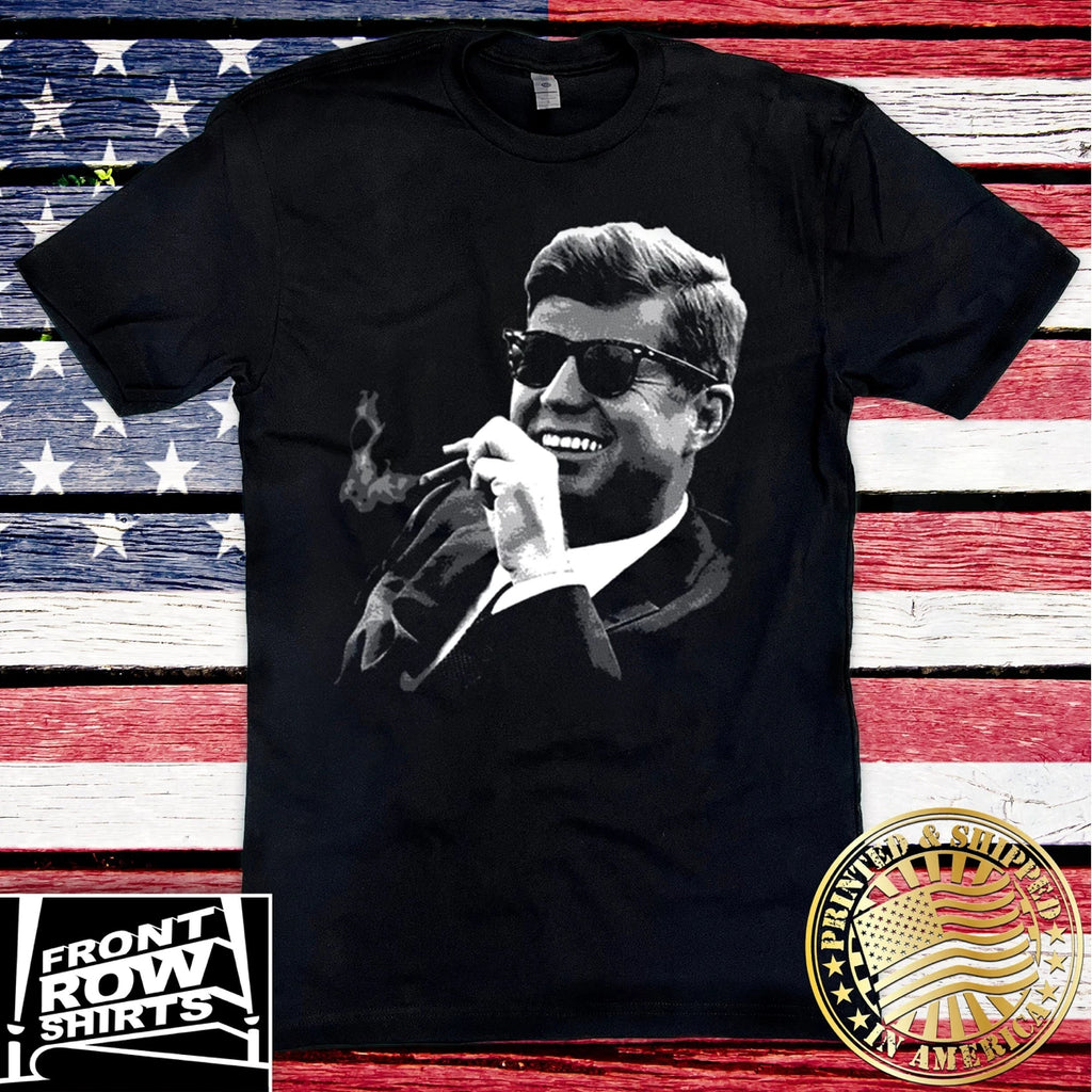 JOHN F. KENNEDY CIGAR & SUNGLASSES ***COOL JFK*** T-SHIRT