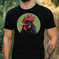 Mens Funny Rooster Motif Cotton T-Shirt Size XS to 5XL