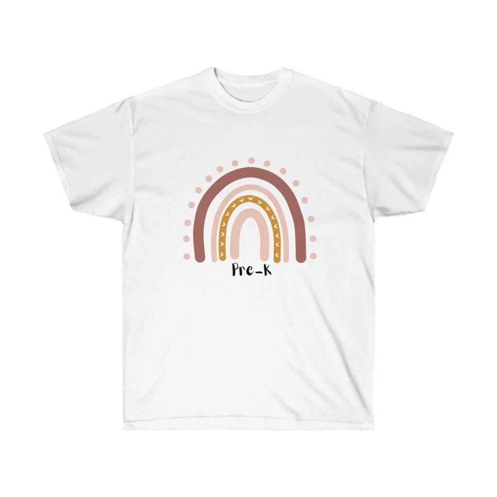 Boho Rainbow Pre-K Teacher Cotton Tee