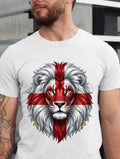 England Football Fan T-Shirt – Lion & Cross Inspired Supporter Tee Top Gift