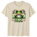 Just Who Girl Loves Frog T-Shirt - Cute Animal Pun Tee