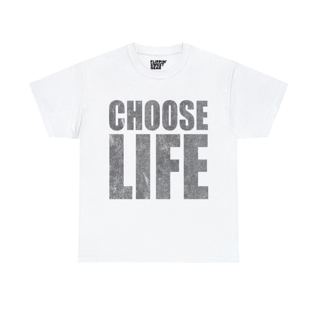 Retro Choose Life Graphic Tee Shirt