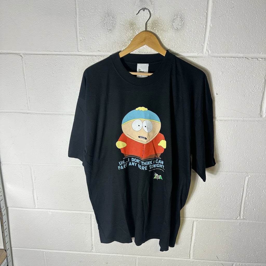 Vintage South Park Shirt Mens Extra Large Black Cartman 1999 Comedy Central Fart