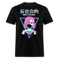 Antisocial Vaporwave Anime Girl Japanese Aesthetic T-Shirt
