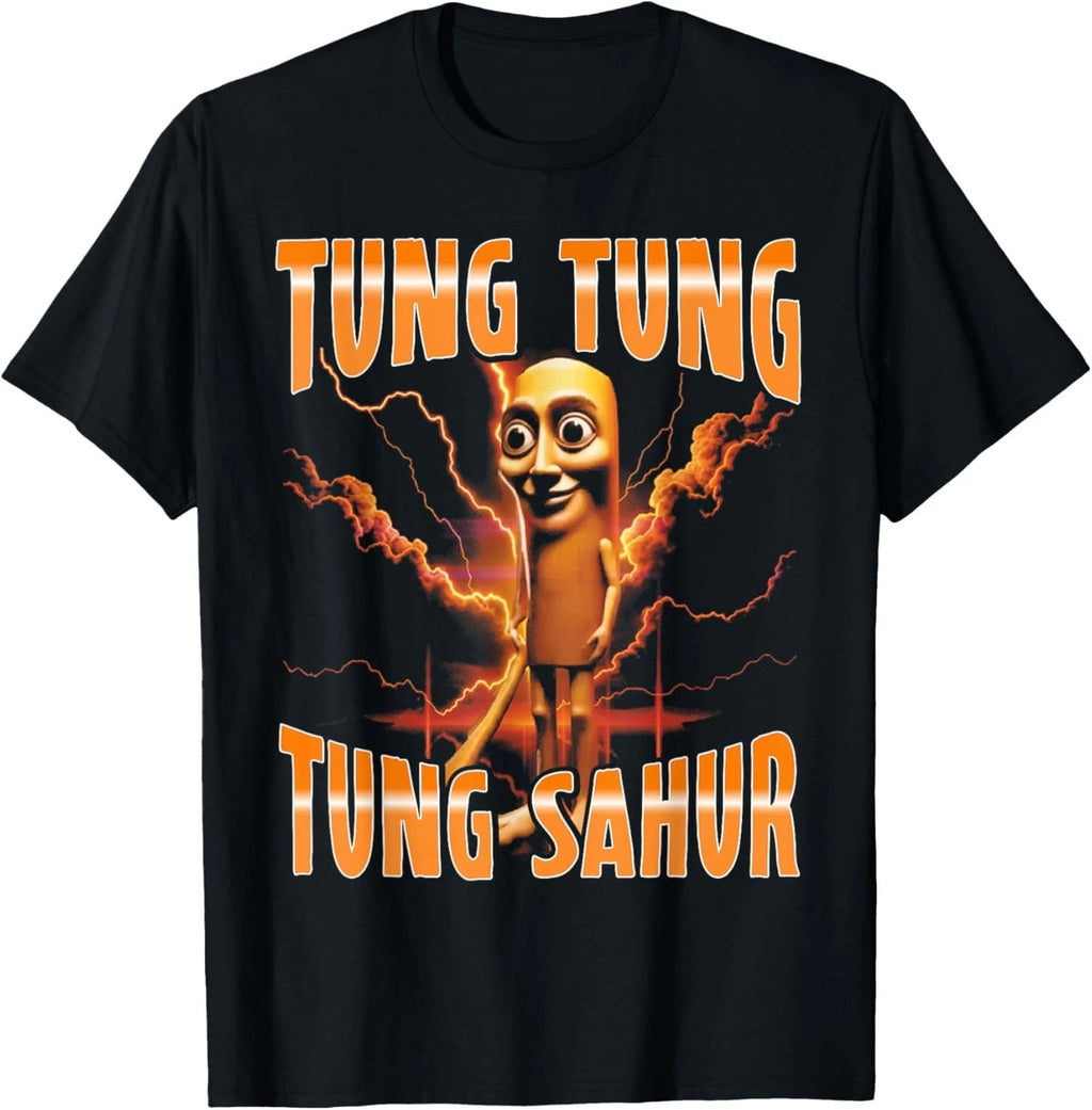 Surreal Italian Brainrot Meme Tung Tung Tung Sahur T-Shirt unisex T-Shirt