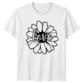 Love Daisy Flower Script Typography Womens T-Shirt Botanical Mothers Day
