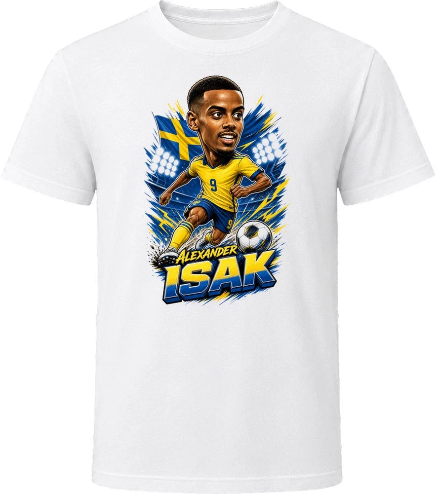 Alexander Isak, Sweden Caricature Soccer 2026 T Shirt