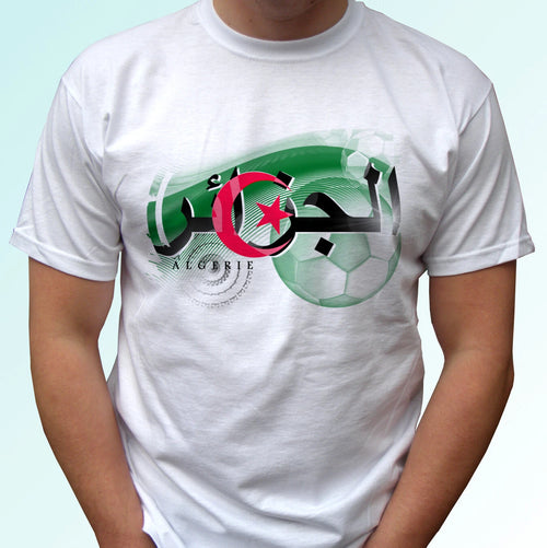 Algeria Algerie white t shirt football flag top tee soccer mens womens kids baby