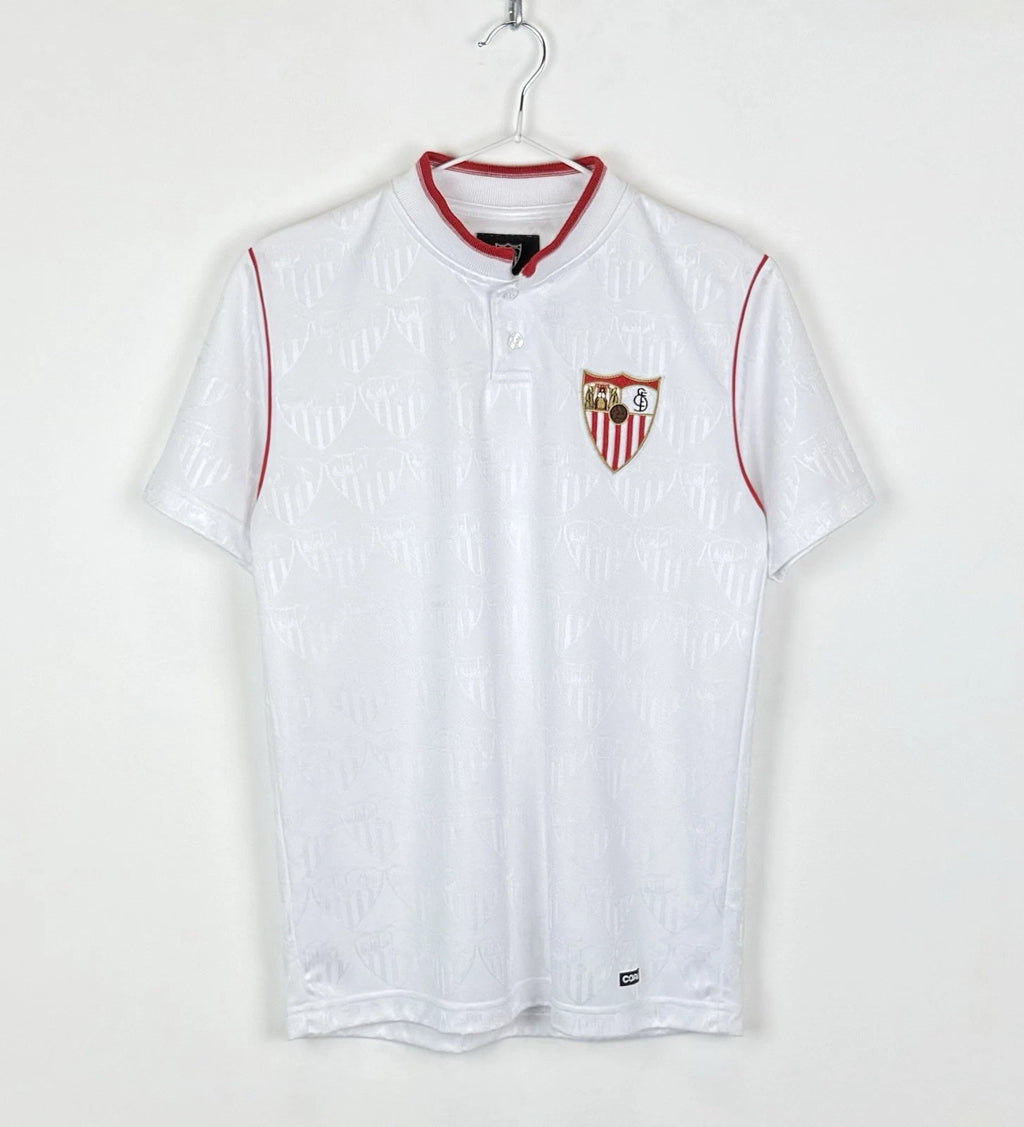 Sevilla FC 1992/1993 Retro Football Shirt Soccer Jersey Men’s Size S White Copa
