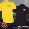 Bruno G. Brazil Football Fan Polo Shirt Legend *Sizes Up To 7XL