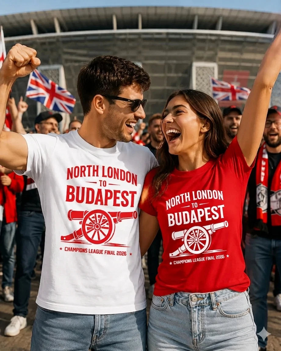 Arsenal Final 2026 Tshirt Budapest Champions League North London Fan Gift Tee UK