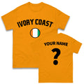 Personalised Ivory Coast football T-Shirt, Custom Name and Number Football Top