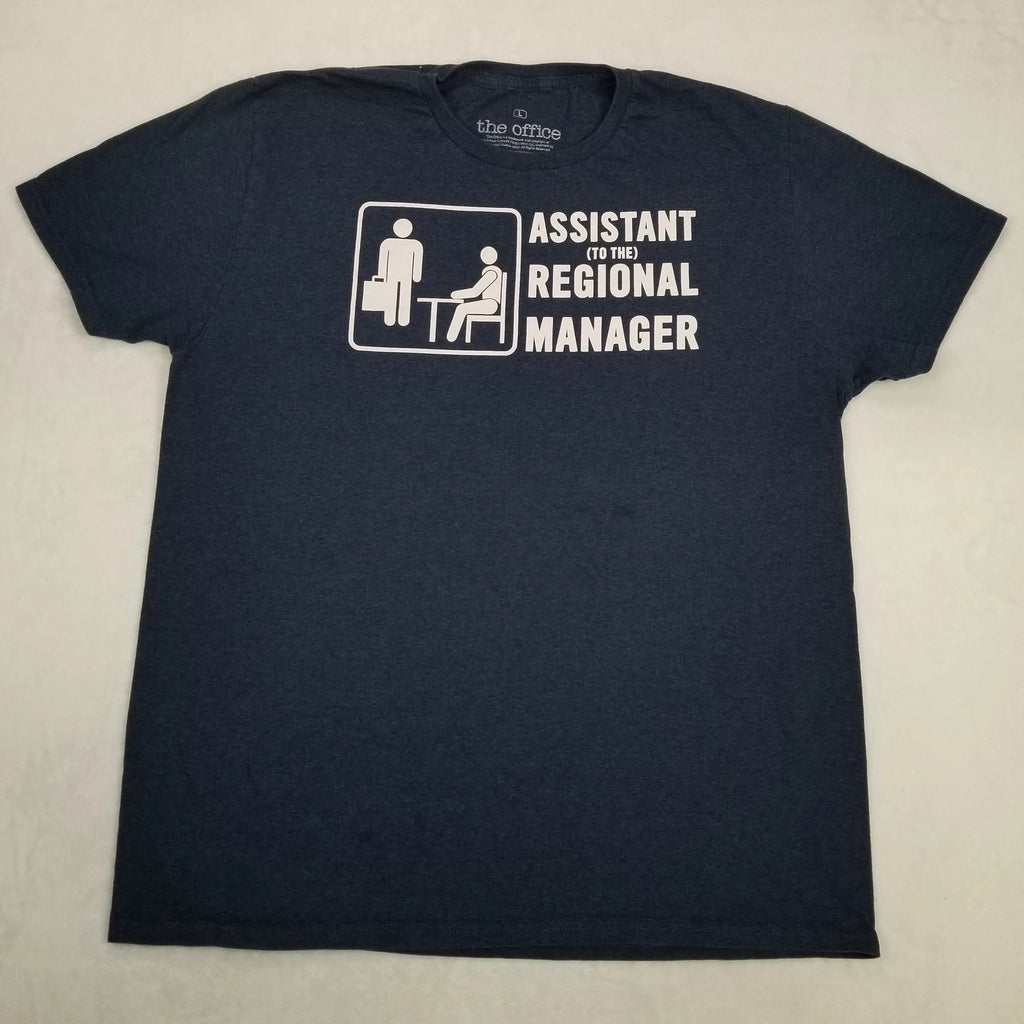 The Office Men's Navy Blue Assistant To The Regional Manager Graphic T-Shirt Siz