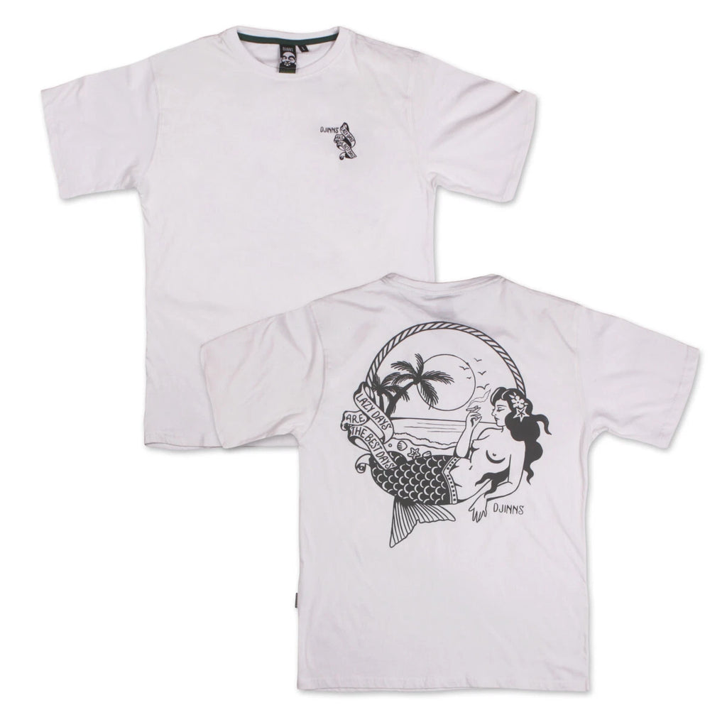 Djinns Oversized T-Shirt Lazy Mermaid Mens Top Mermaid Chill Men