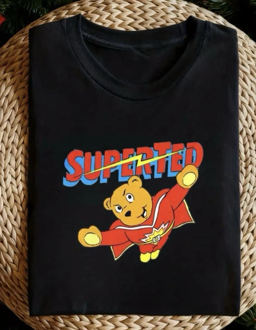 SuperTed 80’s 90’s Retro TV Men’s T-Shirt Top New All Sizes
